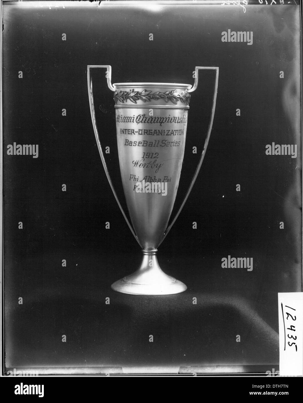Miami University inter-organizational series baseball trophy 1913 Stock Photo