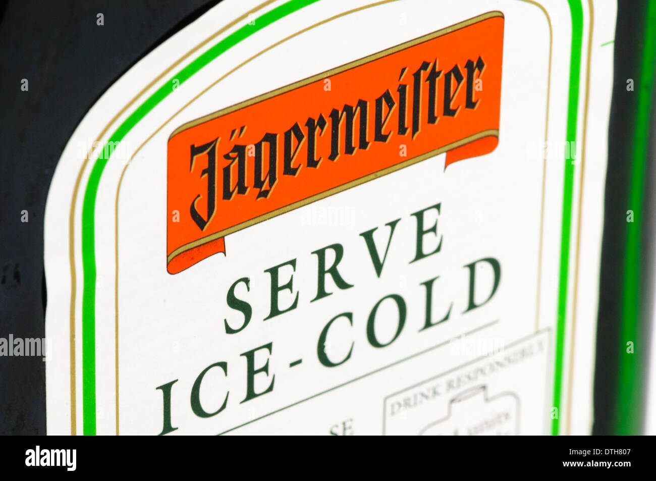 Jagermeister, a German herbal liqueur, the main ingredient in the popular Jagerbomb drink. Stock Photo