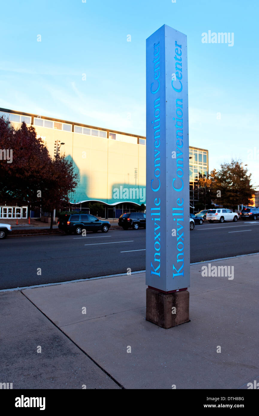 Sign for Knoxville Tennessee Convention Center Stock Photo Alamy