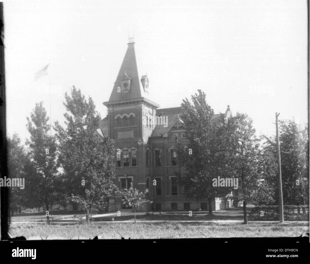Public school building Black and White Stock Photos & Images - Alamy
