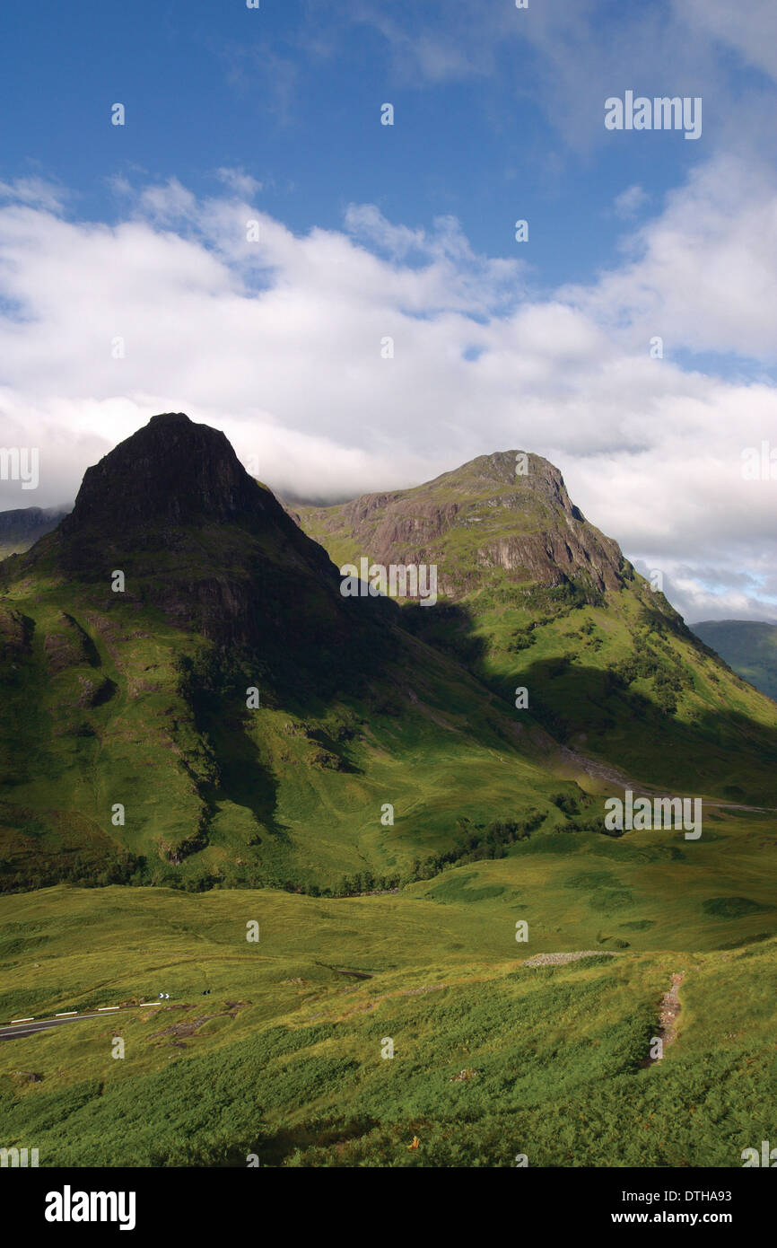 The Three Sisters of Glencoe from Am Bodach, Highland Stock Photo