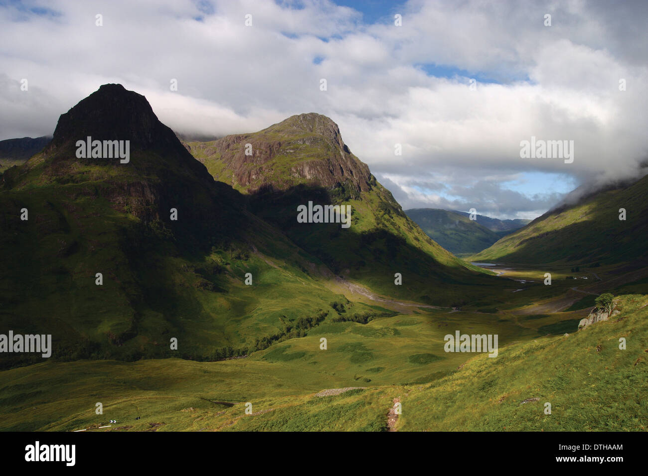 The Three Sisters of Glencoe from Am Bodach, Highland Stock Photo