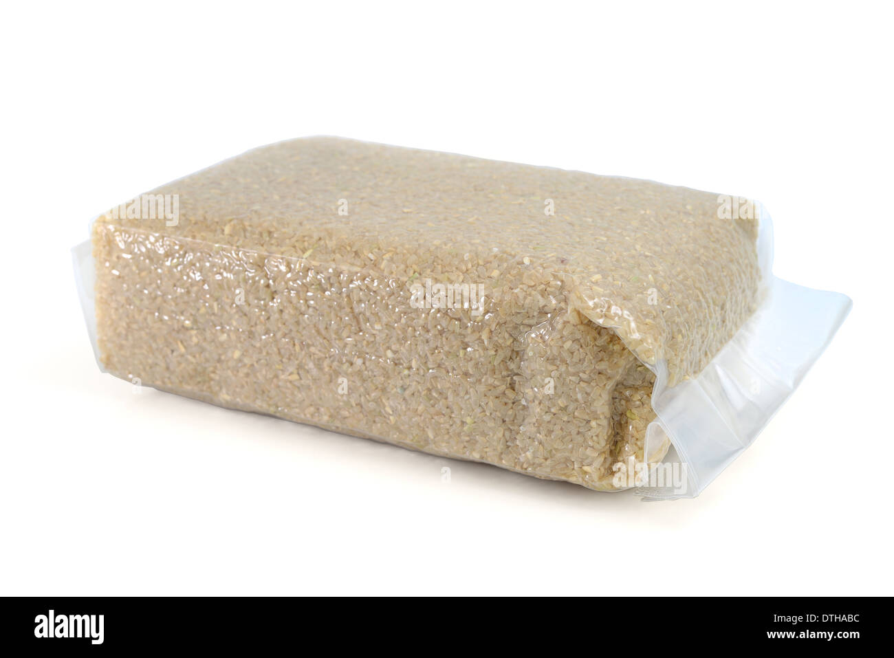 rice germ in plastic packing Stock Photo