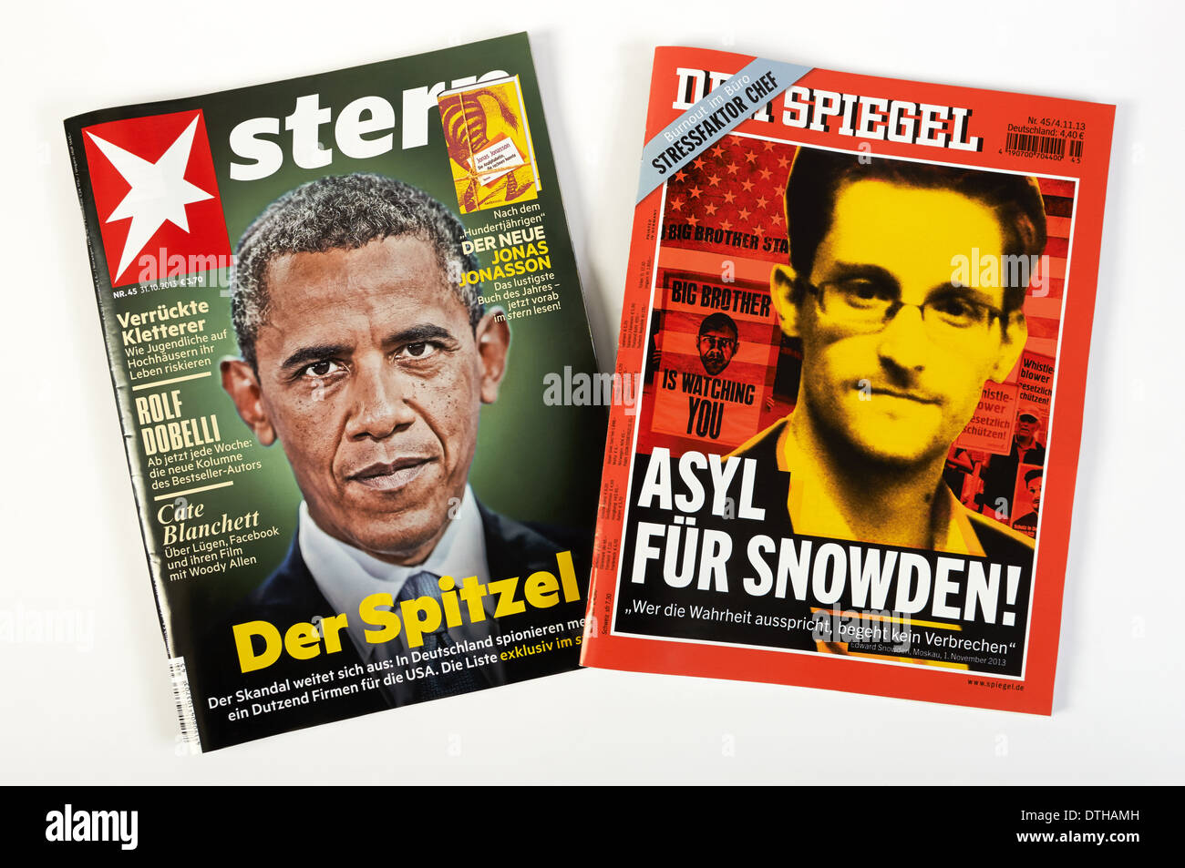 Stern & Der Spiegel German weekly news magazines Stock Photo - Alamy