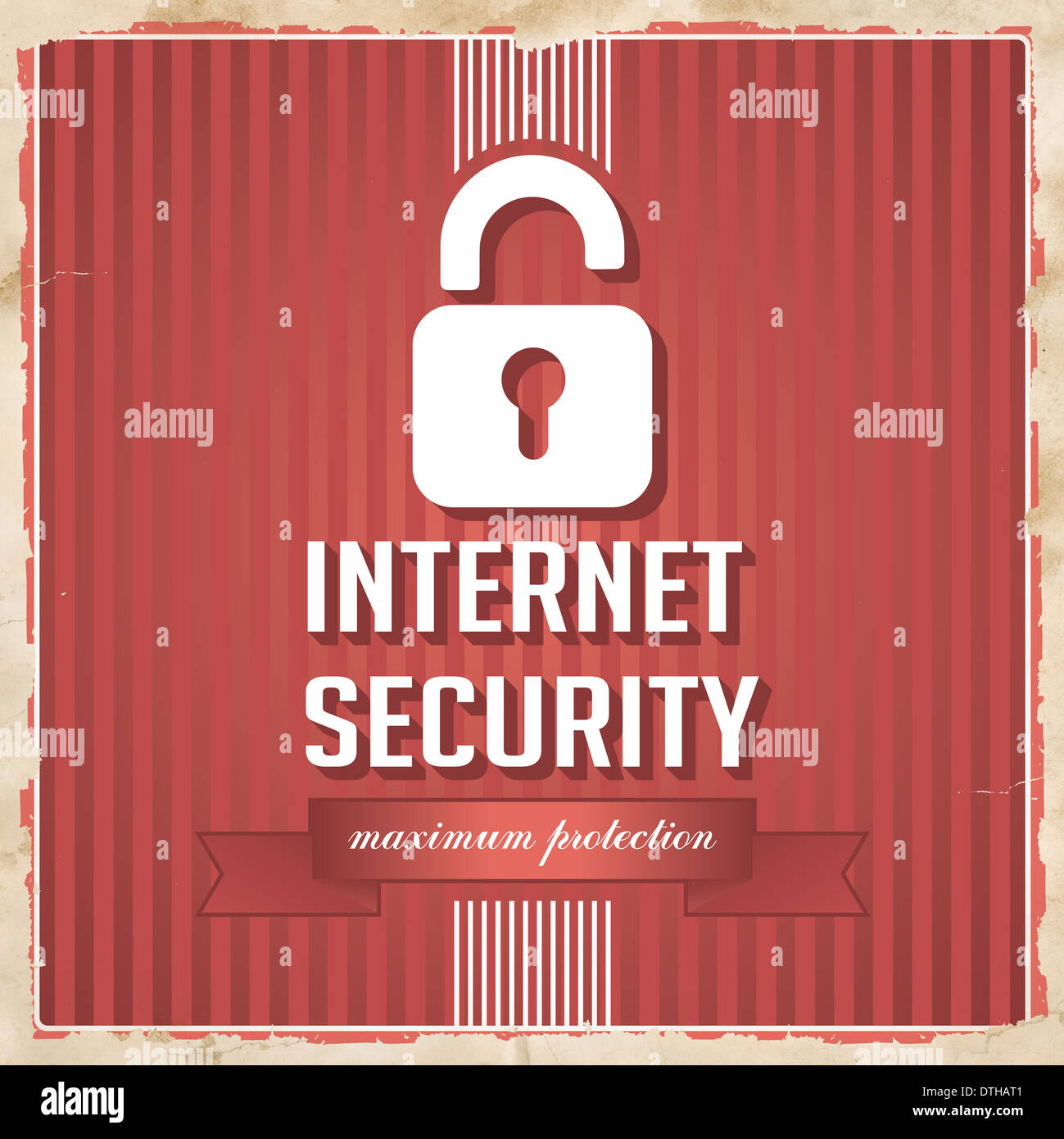 Internet Security Concept in Flat Design Stock Photo - Alamy