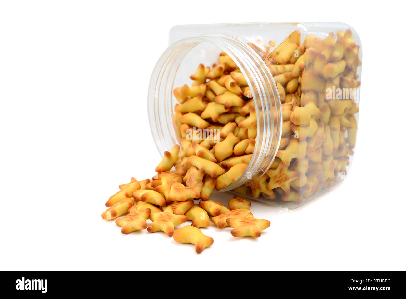 crackers in plastic box Stock Photo Alamy