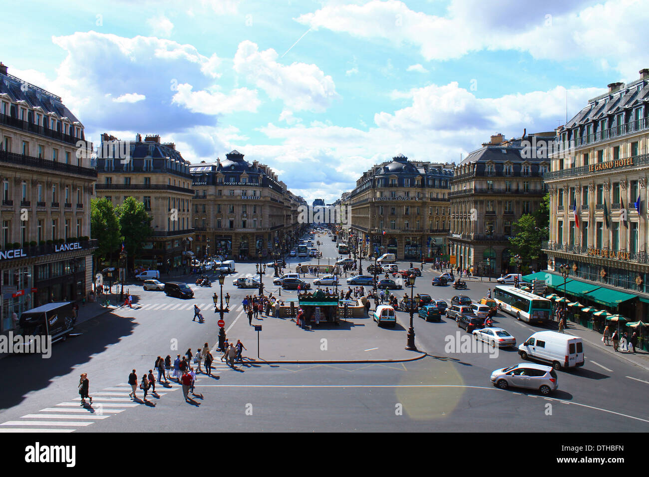 A view from the balcony of the Royal Opera House (Palais Garnier) in Paris, France. Stock Photo