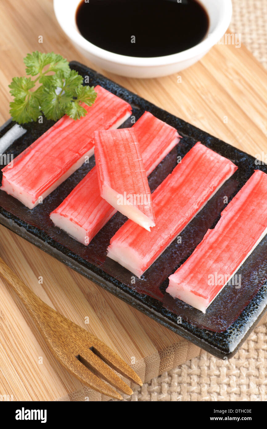 Crab sticks or Surimi a processed seafood made of white fish Stock