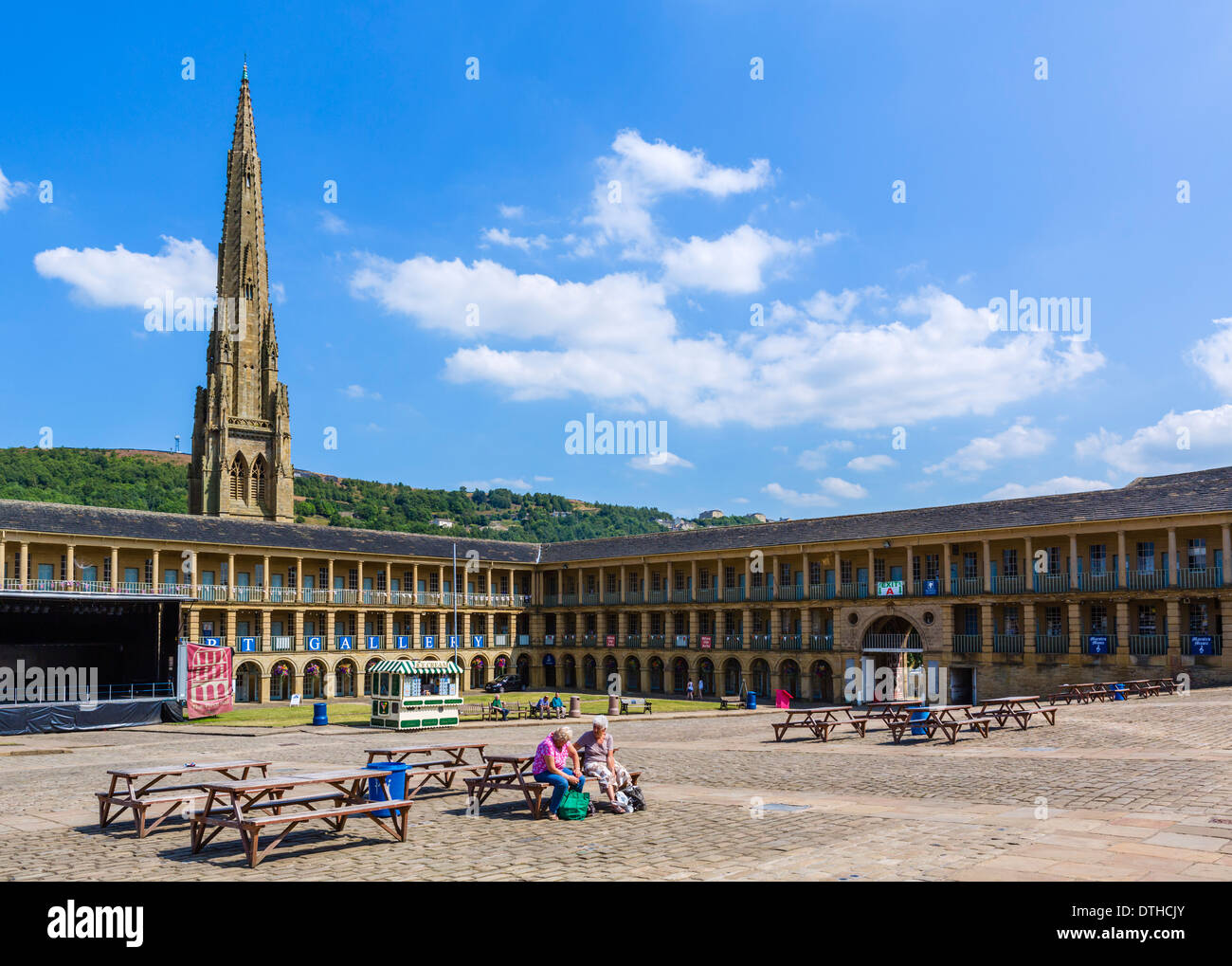 The historic 18thC Piece Hall in the centre of Halifax, West Yorkshire, England, UK Stock Photo