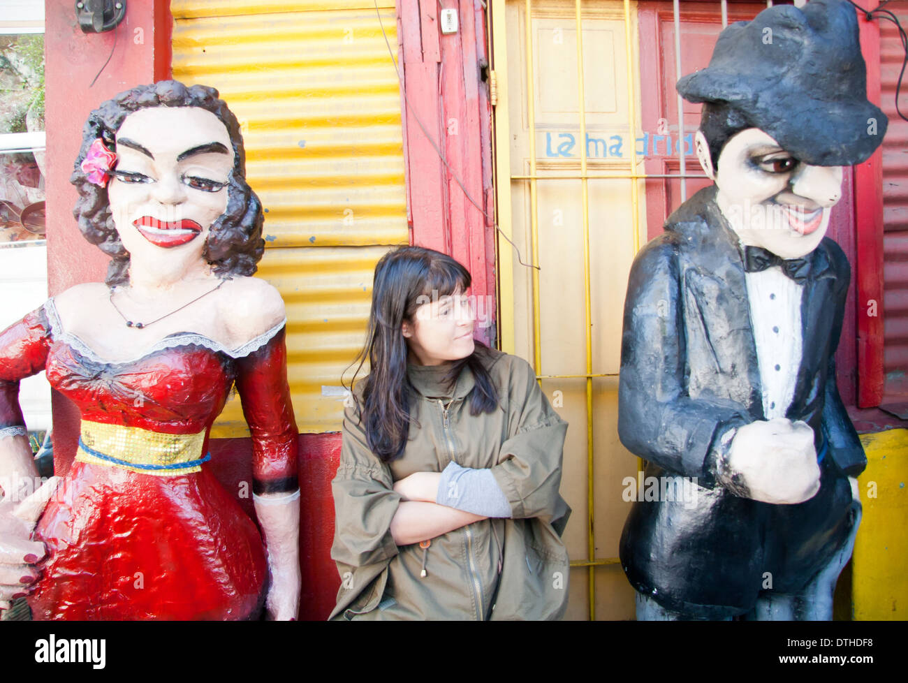 Papier mache dolls, La Boca, Buenos Aires Stock Photo