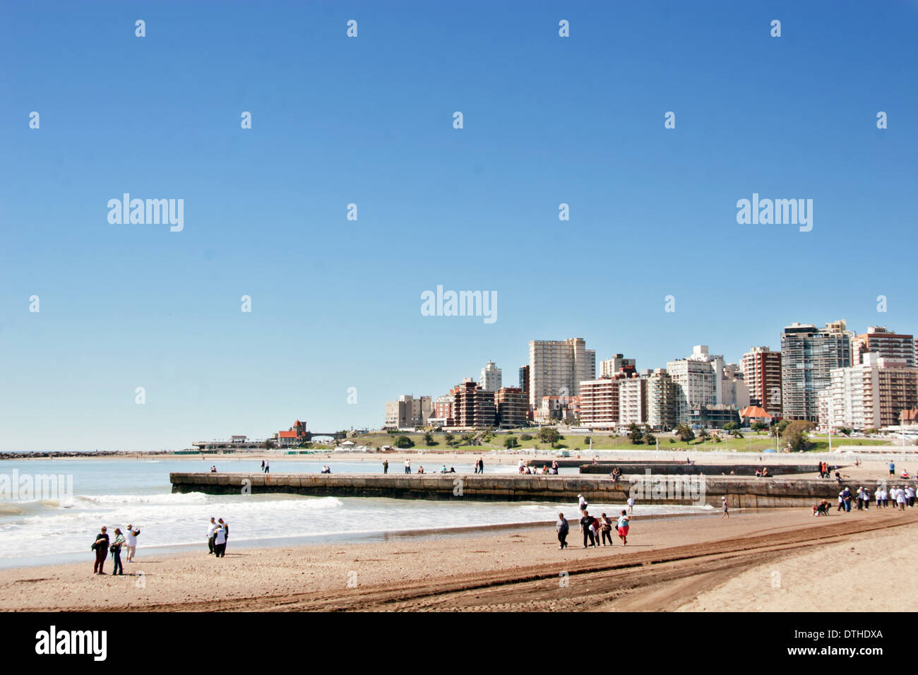 Mar del Plata promenada, Argentine Stock Photo