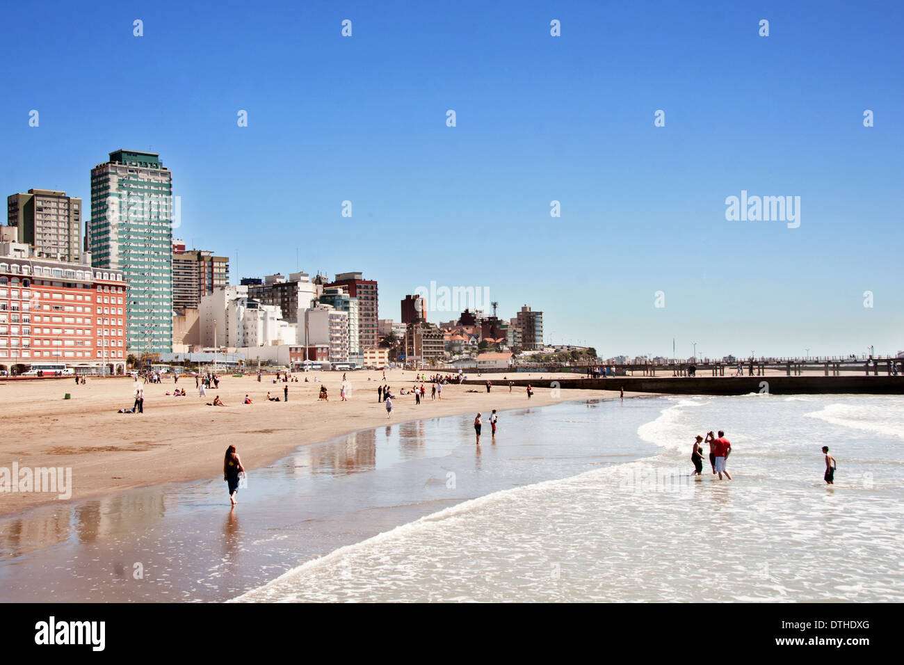 Mar del Plata promenada, Argentine Stock Photo