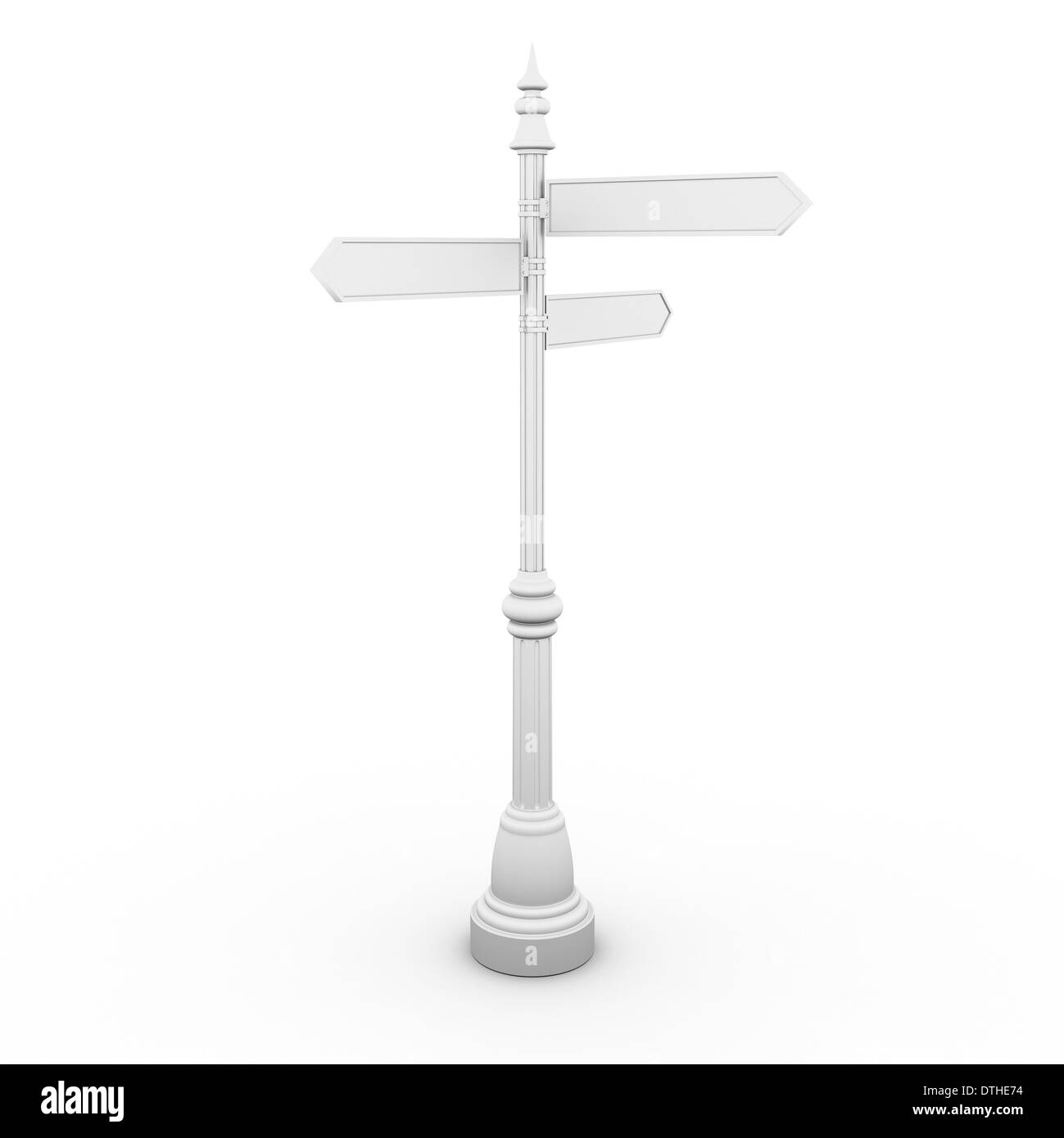 A street Sign Post with three Signs pointing to different directions