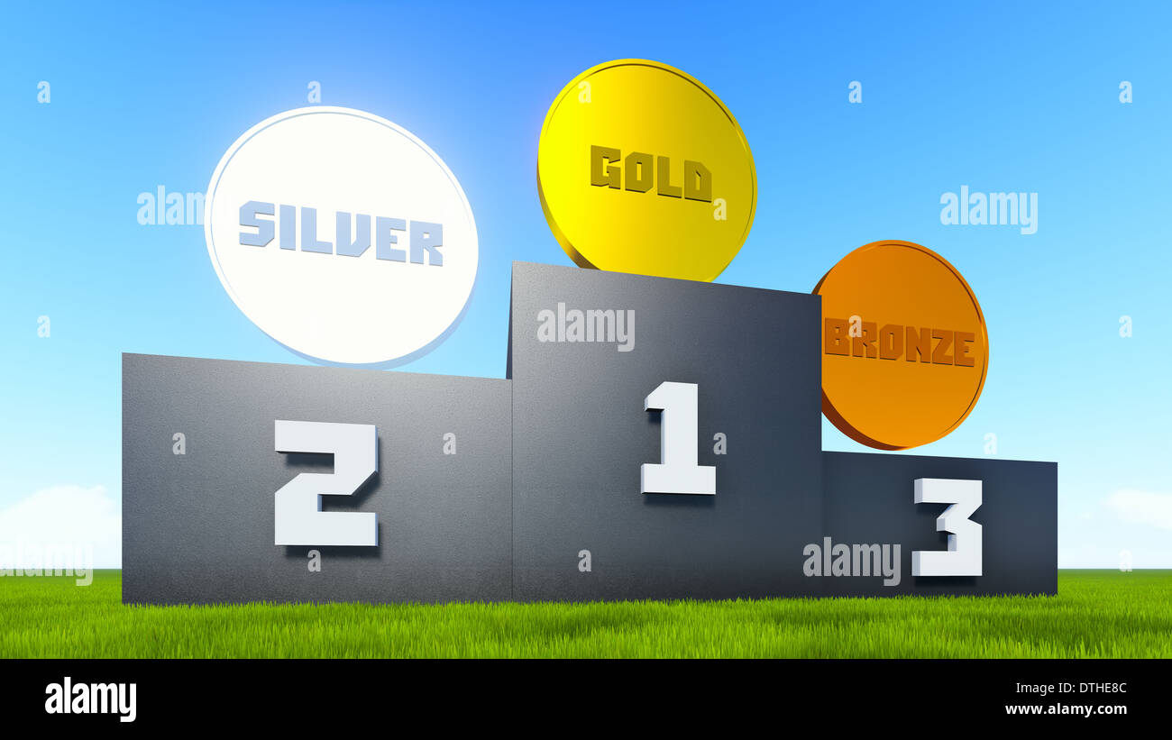 Olympic podium medals hi-res stock photography and images - Alamy