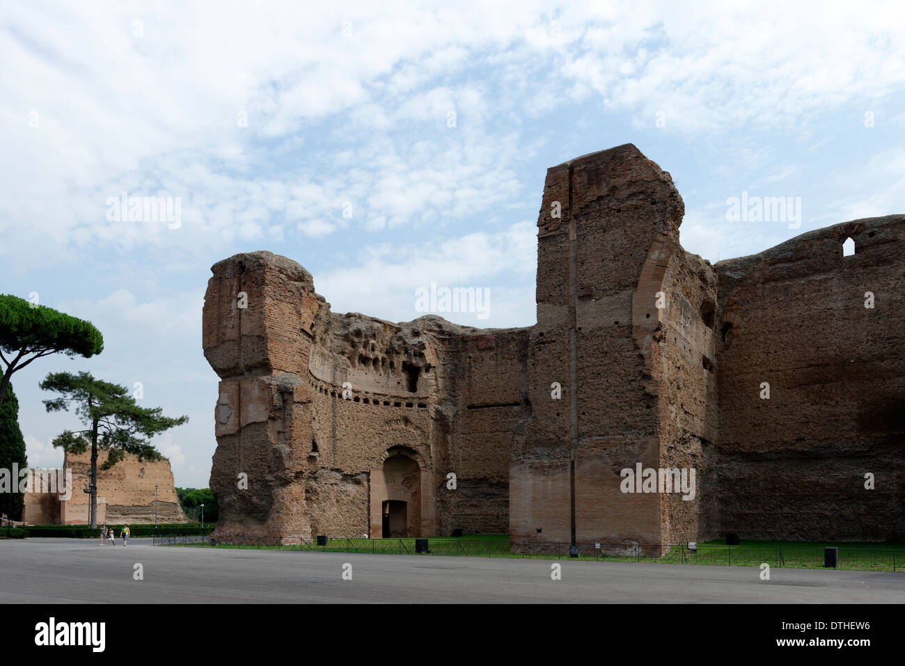 View ruins west Laconicum Baths Caracalla Rome Italy Baths Caracalla (Terme di Caracalla) the Stock Photo