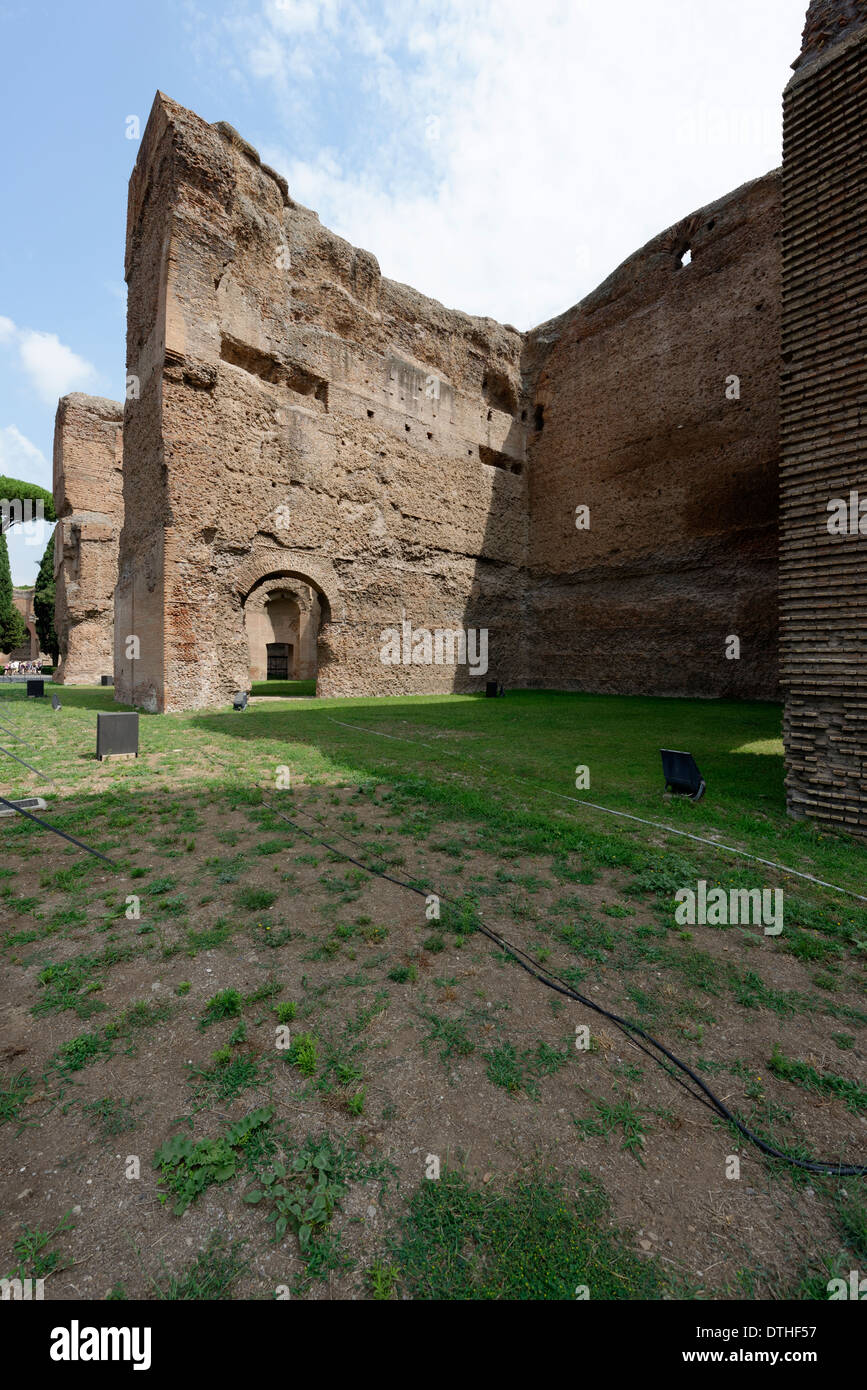 Access to west tepidarium Baths Caracalla Rome Italy Baths Caracalla (Terme di Caracalla) ancient Stock Photo