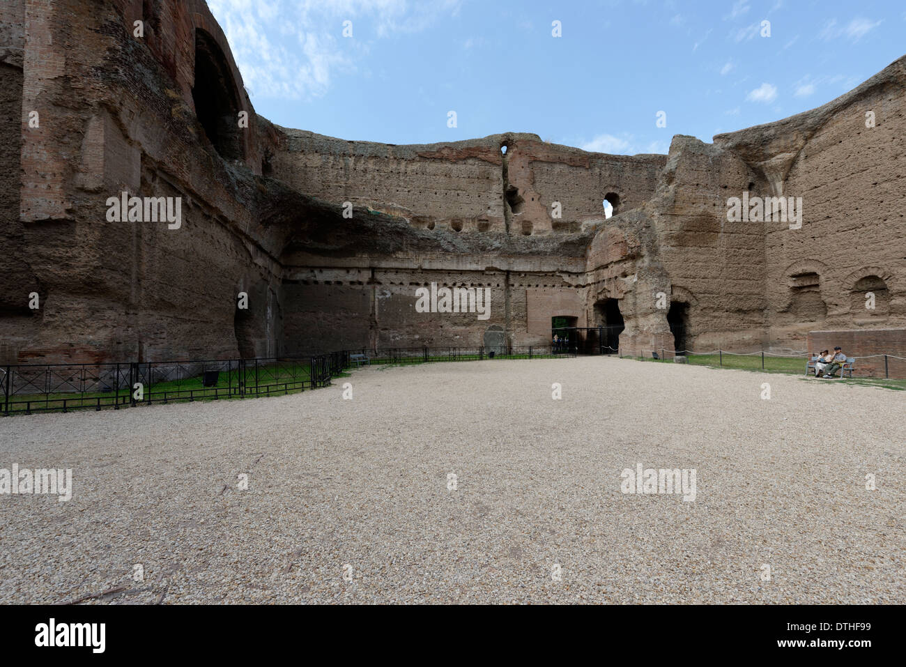 View palaestra on western side Baths Caracalla Rome Italy Baths Caracalla (Terme di Caracalla) the Stock Photo