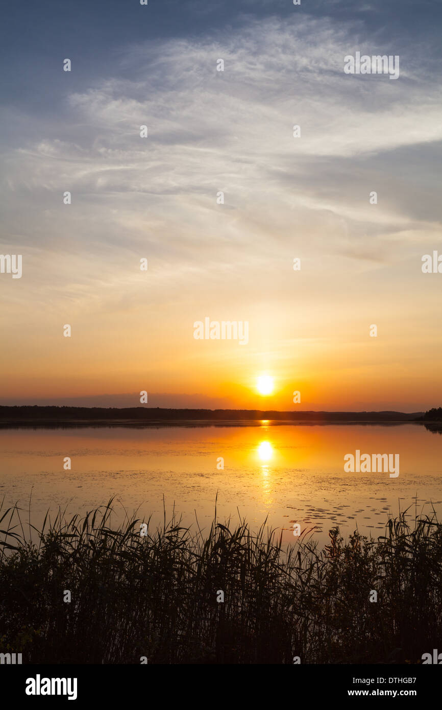 Summer evening sunset Stock Photo
