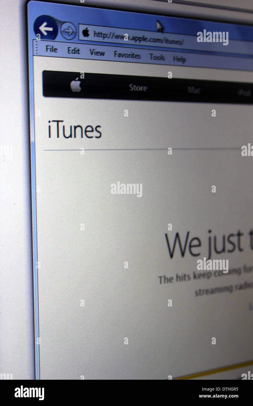 iTunes website Stock Photo