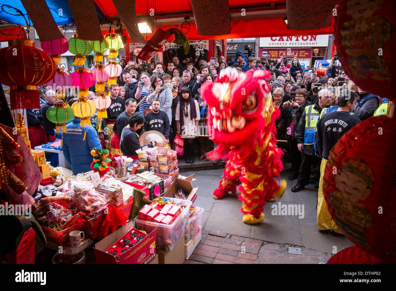 Dragon dance, West End, Chinese New Year celebrations, London, United Kingdom Stock Photo