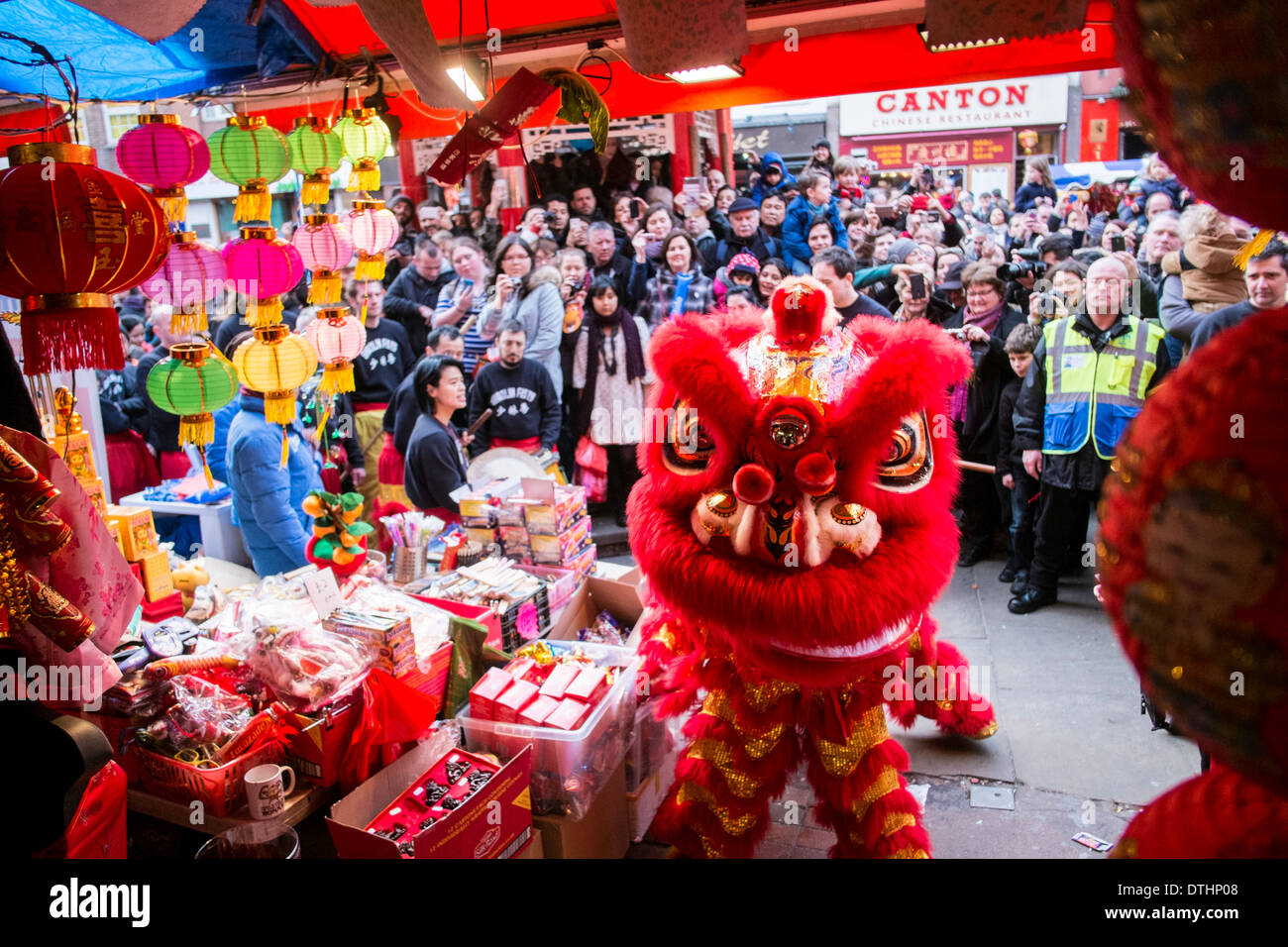 Dragon dance, West End, Chinese New Year celebrations, London, United Kingdom Stock Photo