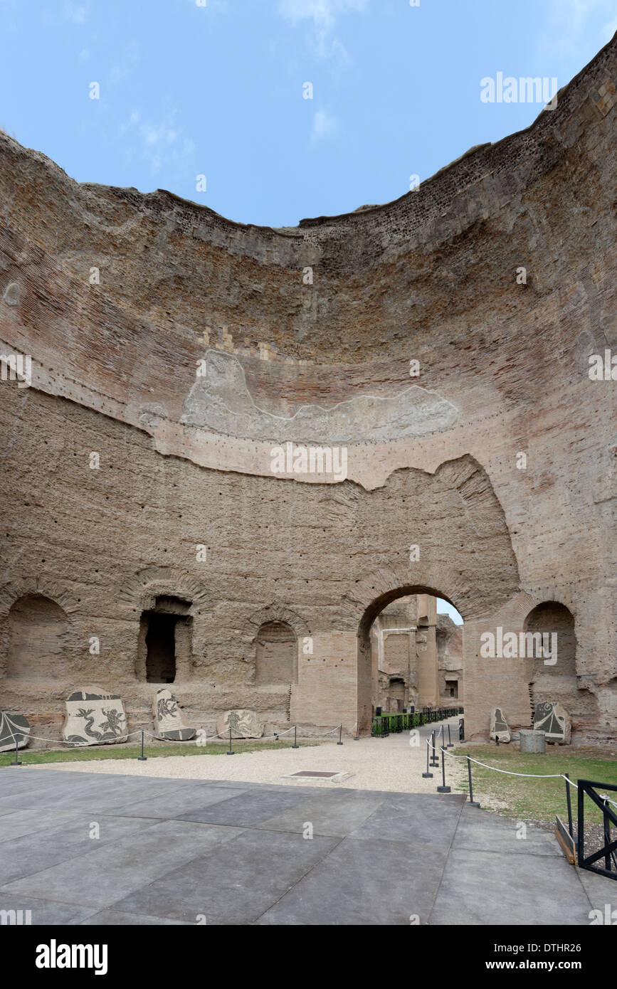 Eastern palaestra entrance to Frigidarium central hall Baths Caracalla Rome Italy Baths Caracalla (Terme di Stock Photo