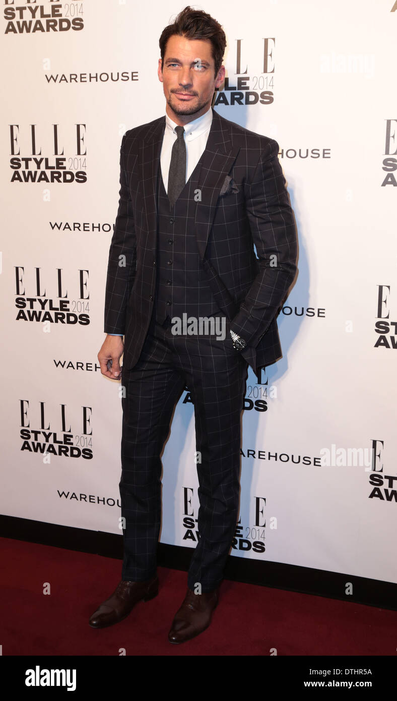 London, UK, 18th February 2014 David Gandy arrives at the Elle Style Awards 2014 which was held at One Embankment  Credit:  MRP/Alamy Live News Stock Photo