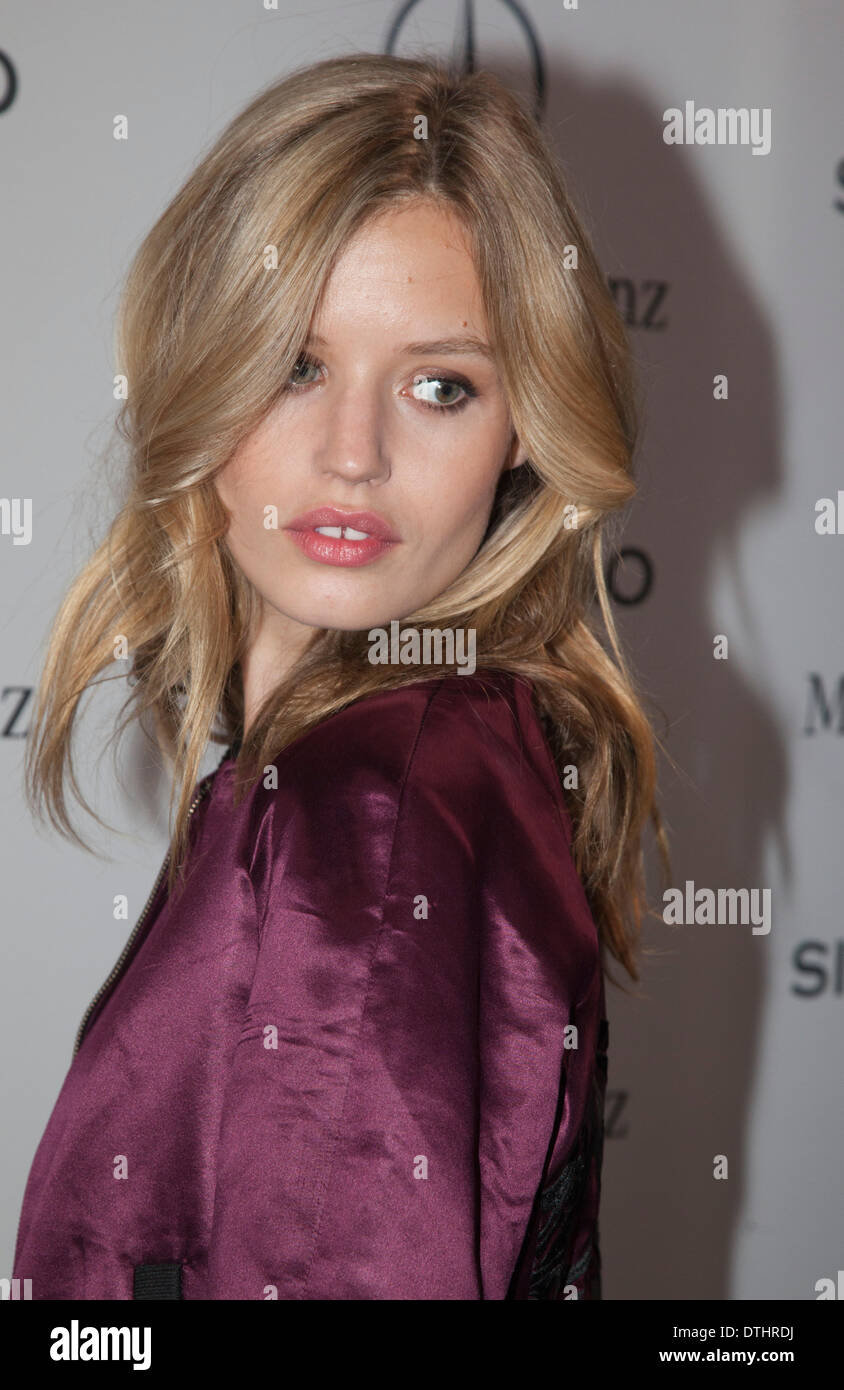18 February 2014, London, England, UK. Pictured: Georgia May Jagger. Celebrities attend the Mercedes-Benz sponsored SIMONGAO show during London Fashion Week AW14 at the BFC Courtyard Show Space/Somerset House. Credit:  CatwalkFashion/Alamy Live News Stock Photo