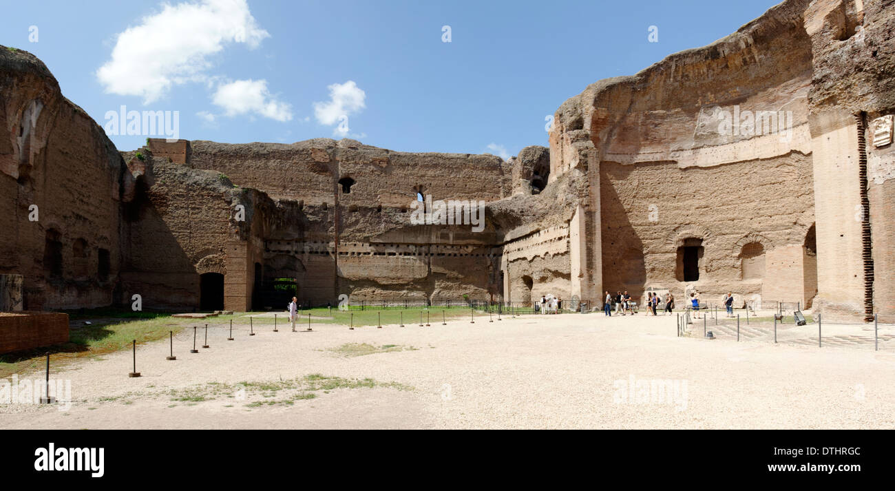 Eastern palaestra Baths Caracalla Rome Italy Baths Caracalla (Terme di Caracalla) ancient Roman Public baths Stock Photo