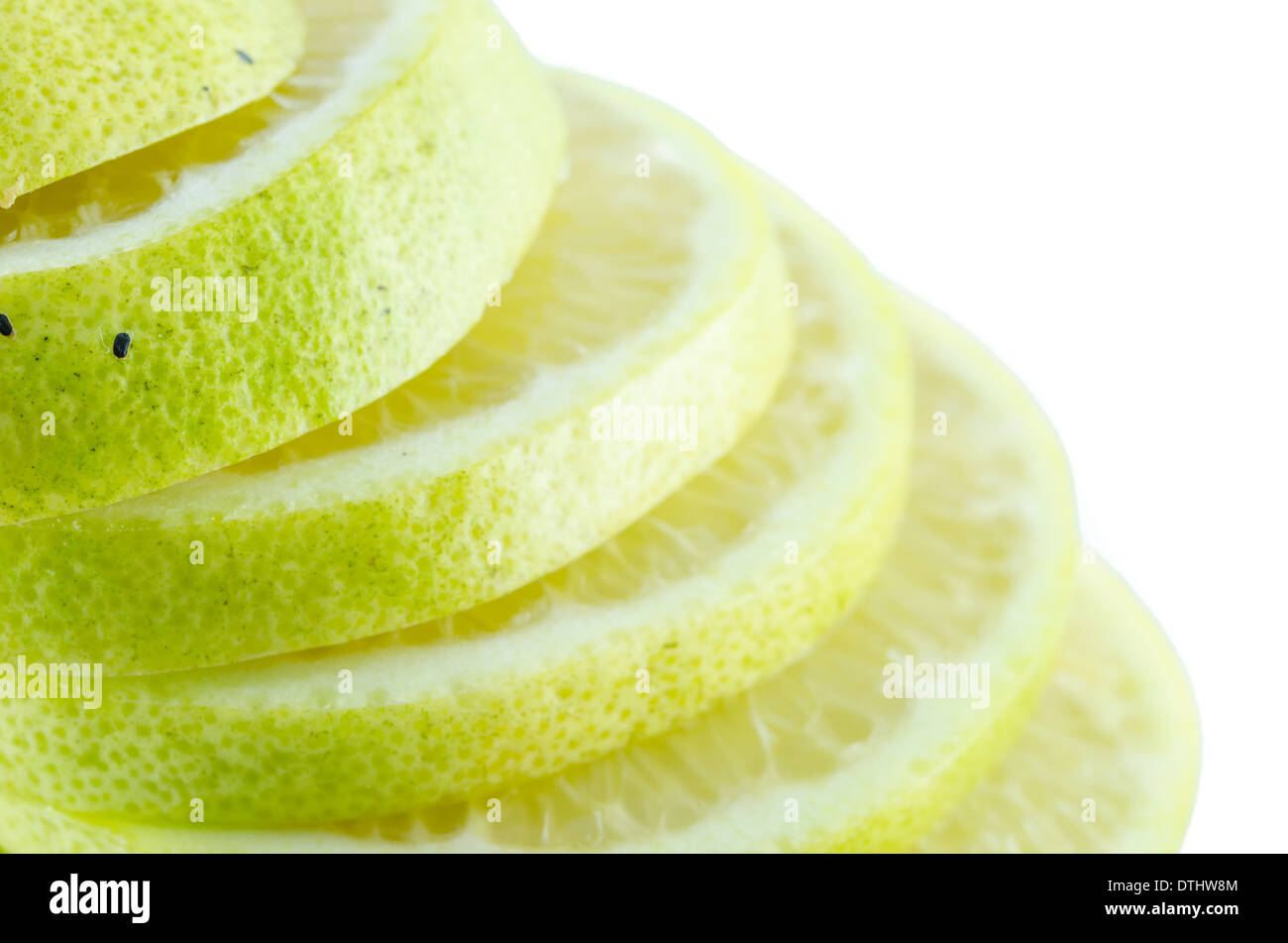 lemon slice in white background in the raw fruit concept Stock Photo ...