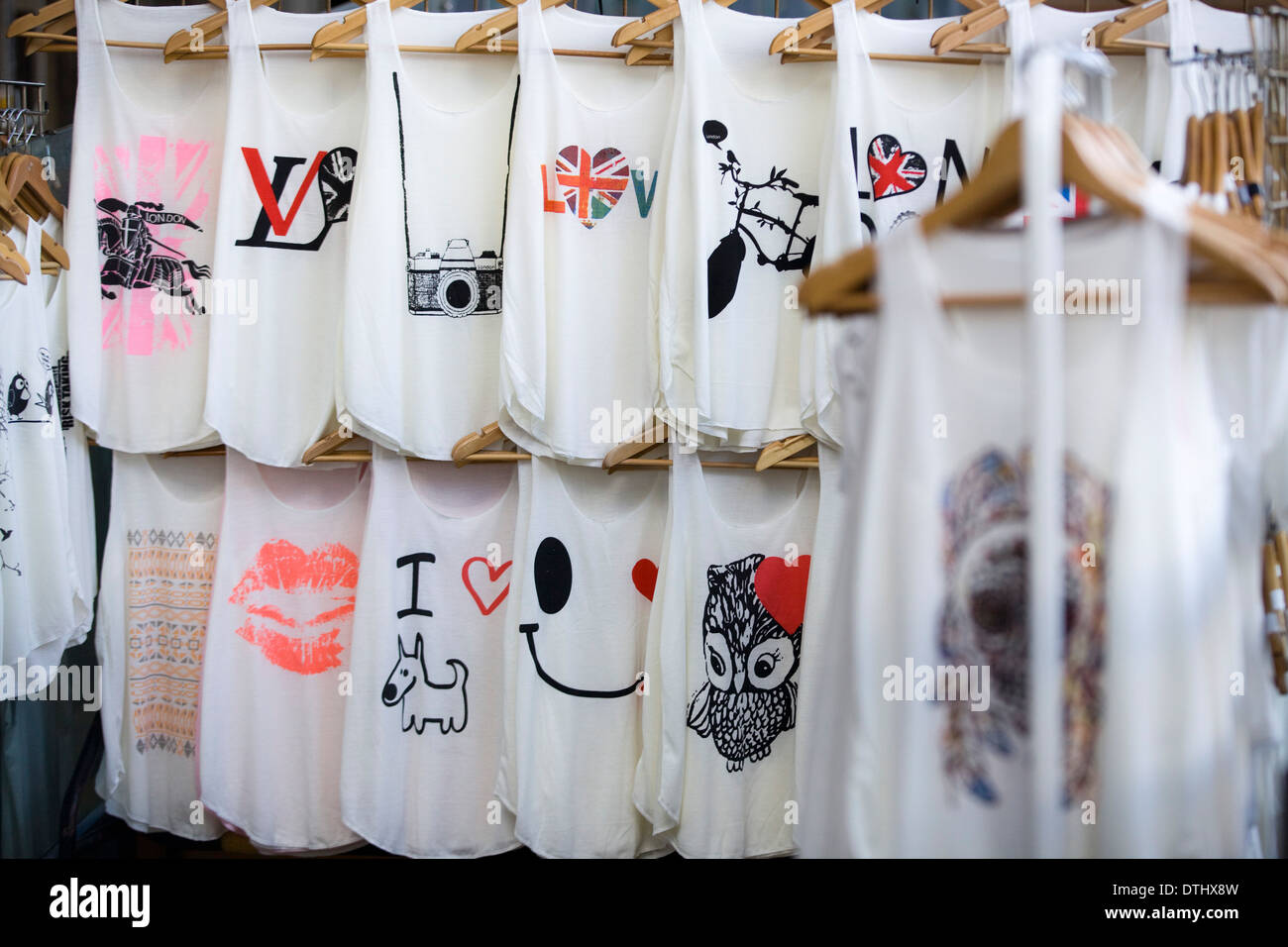 Market Stall Display Selling T Shirts Hi Res Stock Photography And