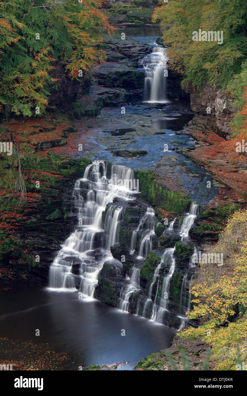 The 27 Metre High Corra Linn And The River Clyde New Lanark South the-27-metre-high-corra-linn-and-the-river-clyde-new-lanark-south