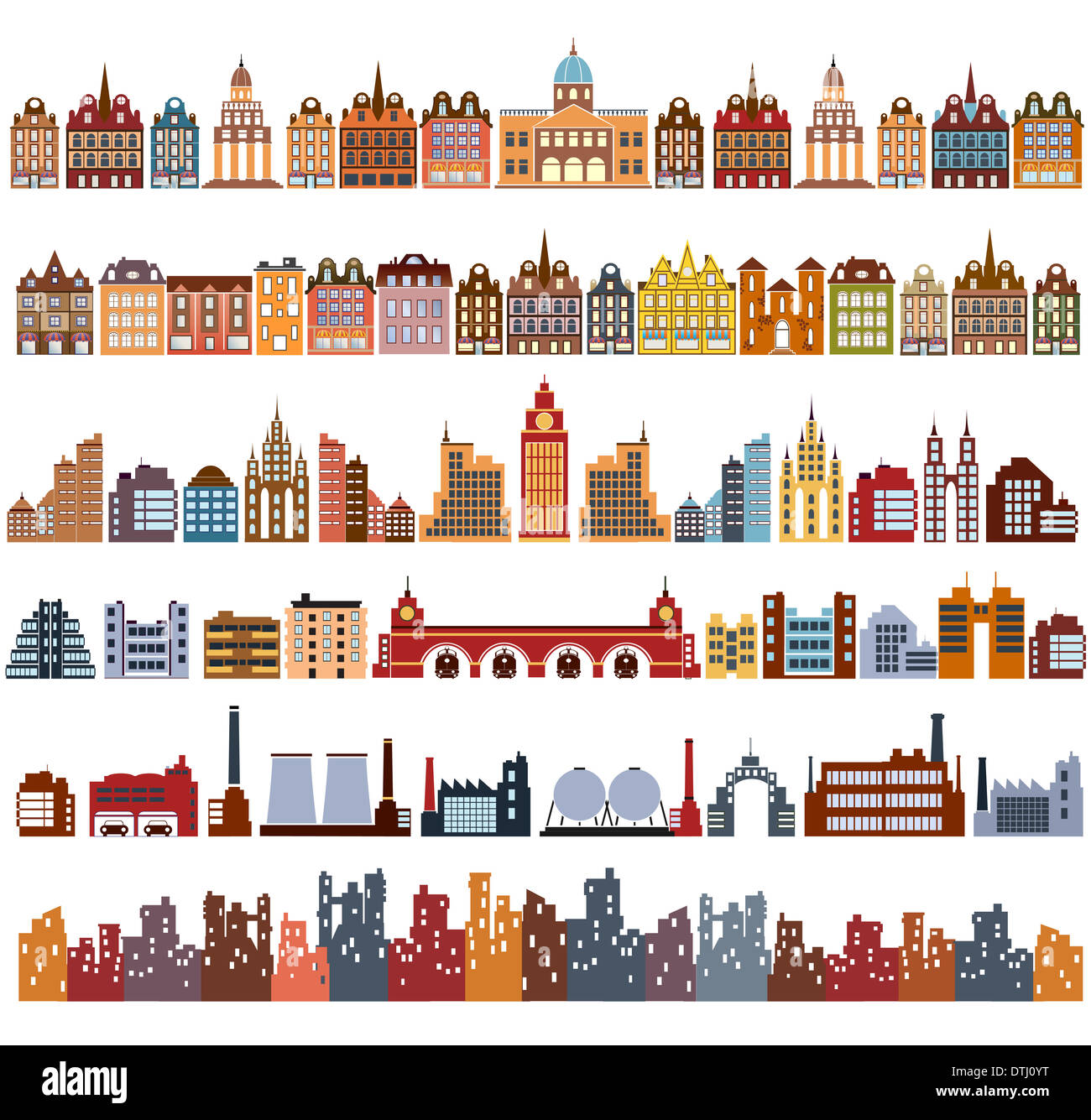 Variants of houses on a white background Stock Photo - Alamy