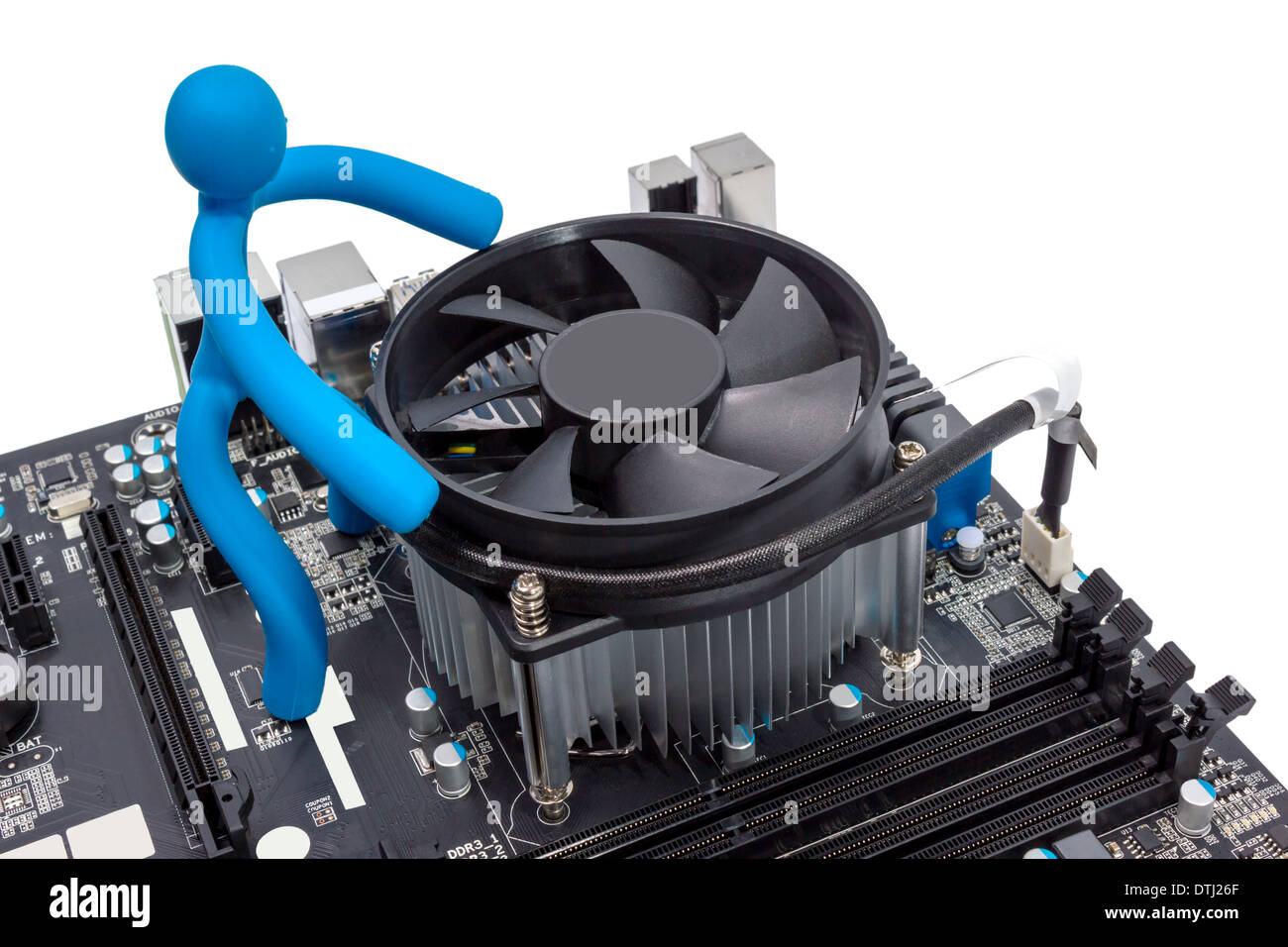 Installing CPU cooler on modern PC computer motherboard Stock Photo - Alamy