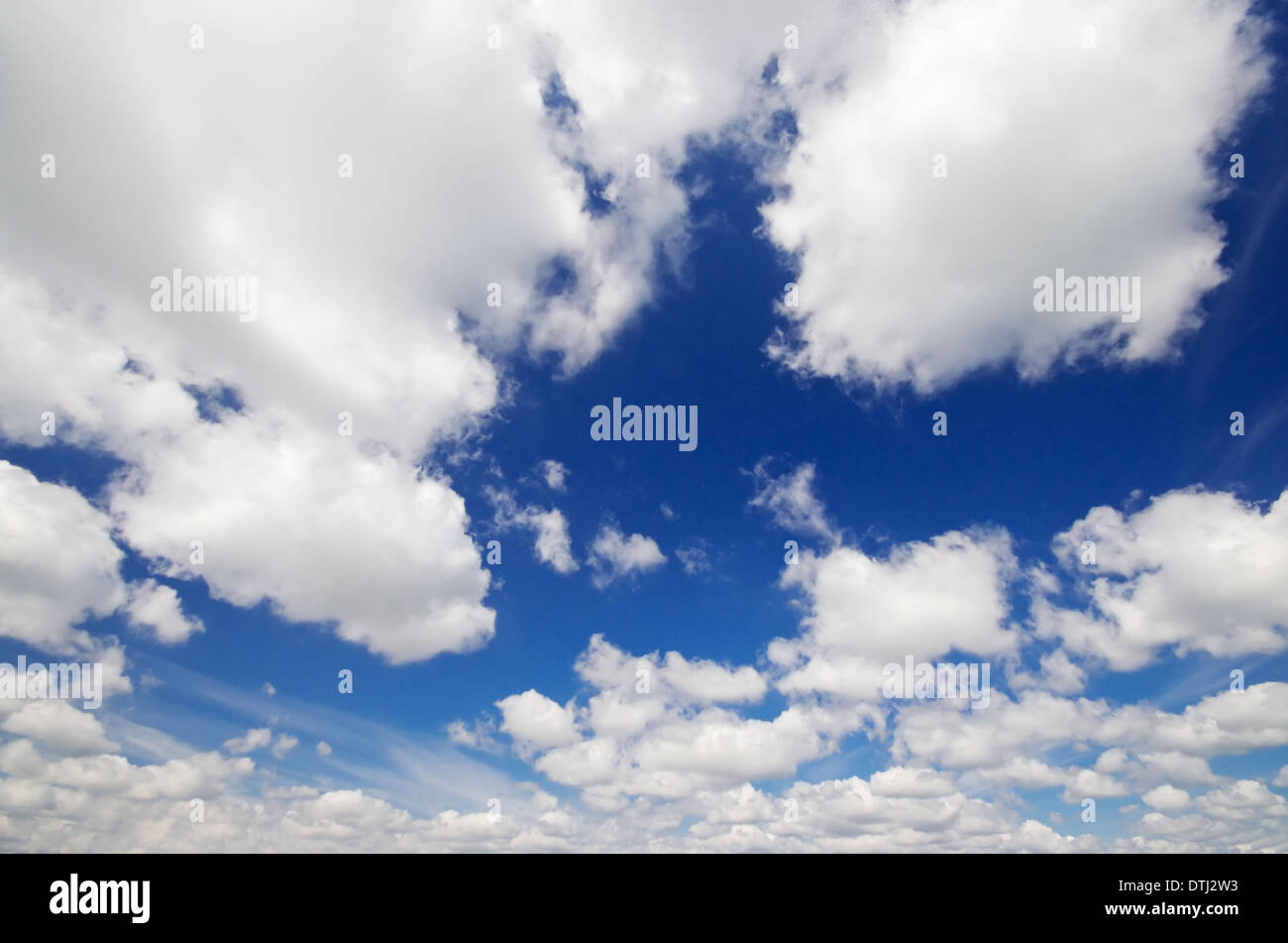 Summer blue sky with white clouds Stock Photo - Alamy