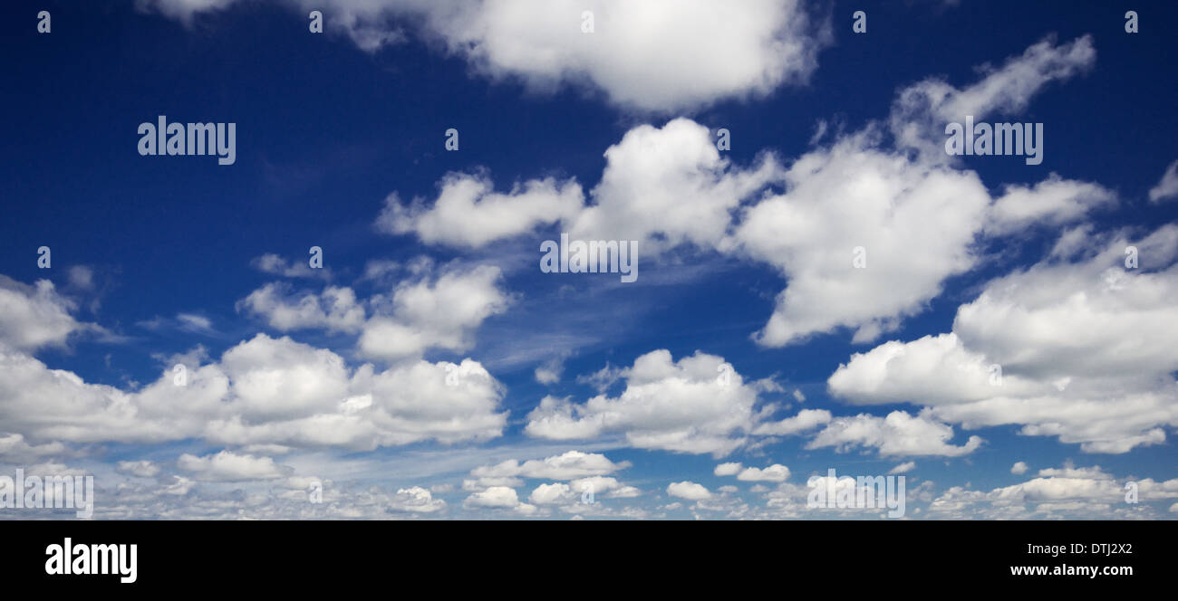 Summer blue sky with white clouds Stock Photo - Alamy
