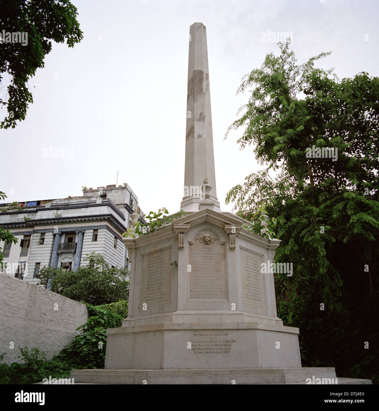 Black Hole Of Kolkata Calcutta Memorial in West Bengal in India in South Asia. Remembrance History Historic Historical British Art Culture Travel Stock Photo