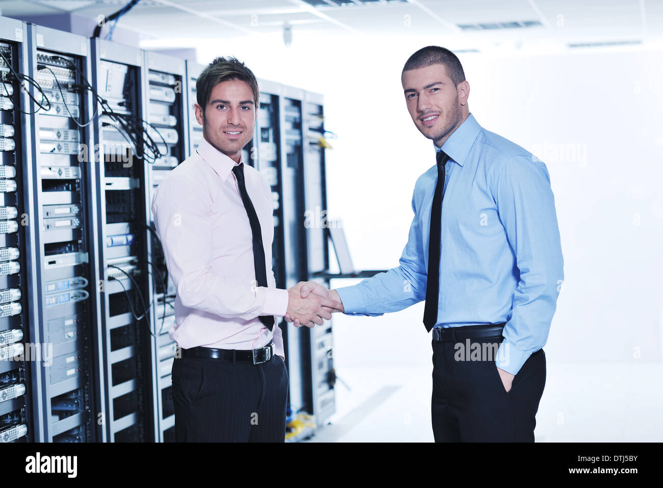 it enineers in network server room Stock Photo