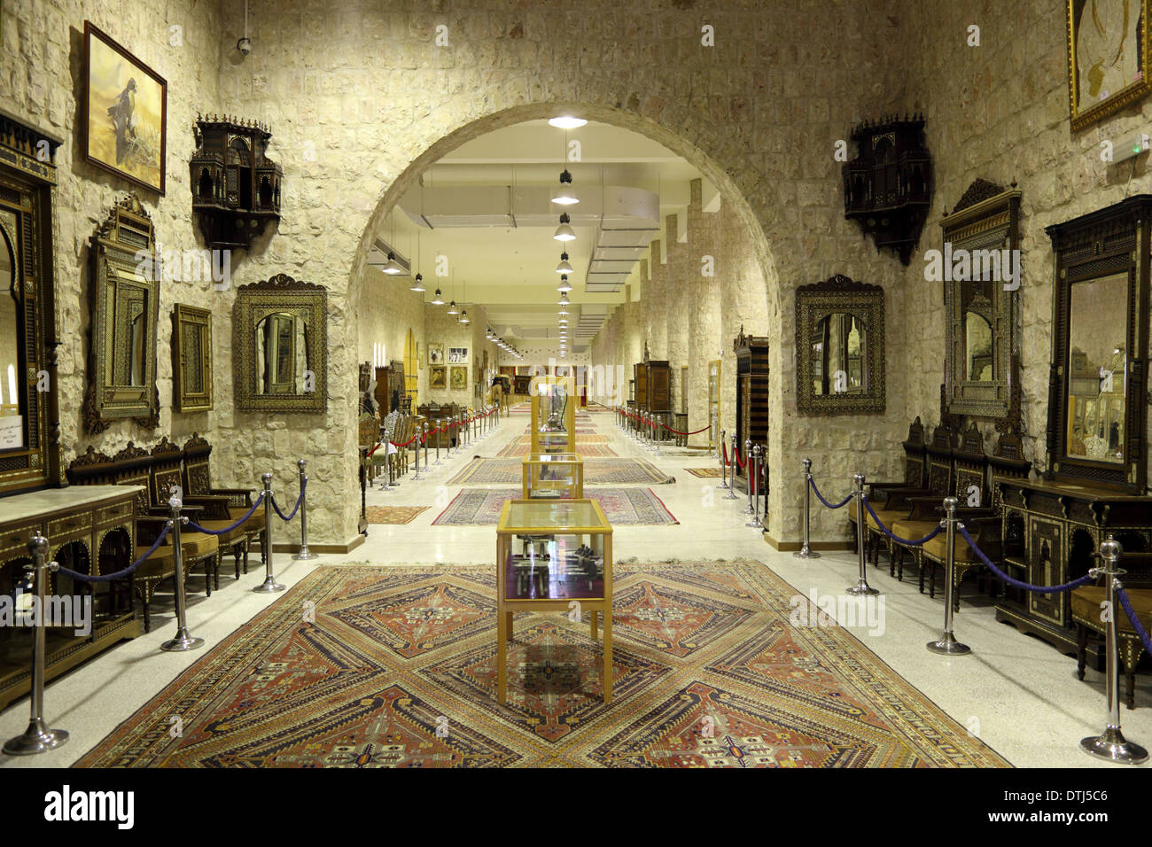 Historic furniture exhibition in the Sheikh Faisal Museum. Doha, Qatar