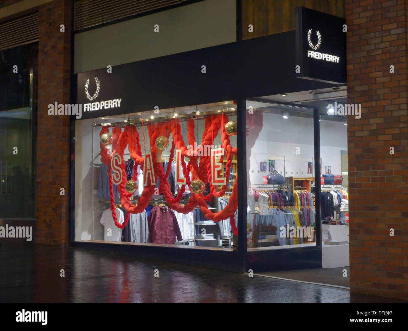 Fred Perry store in Liverpool with SALE notice displayed Stock Photo - Alamy