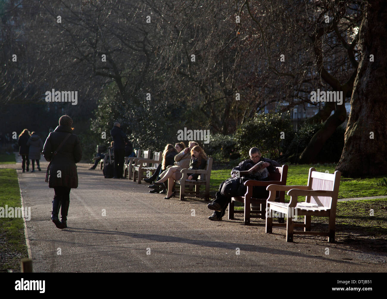 Lincoln's Inn Fields park green space central London Stock Photo