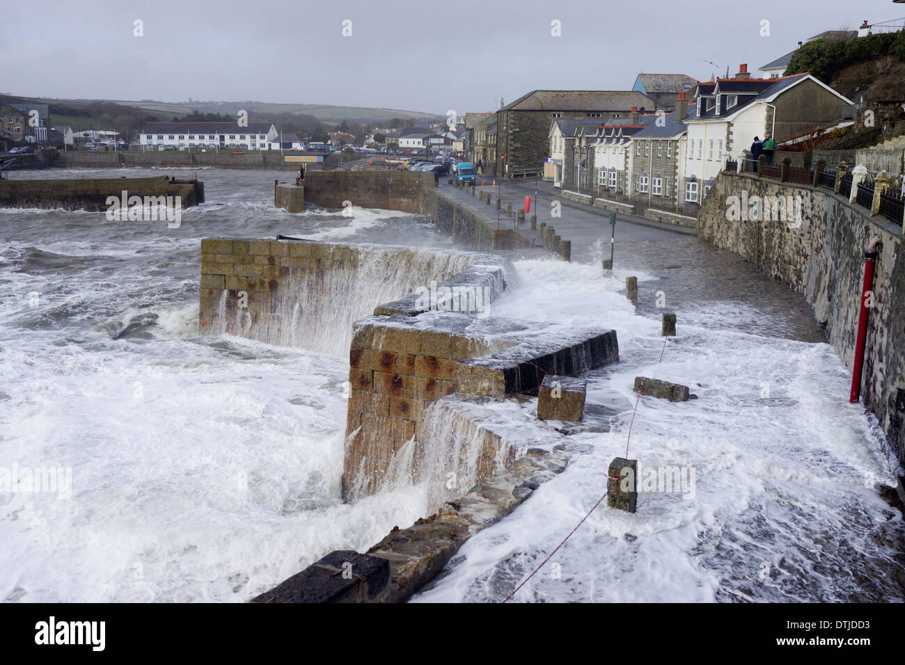 Cornwall winter storms Feb 2014 Stock Photo Alamy
