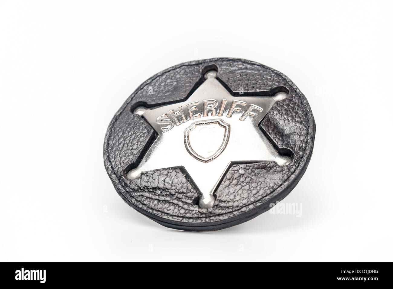 Sheriff's badge isolated on white background Stock Photo - Alamy