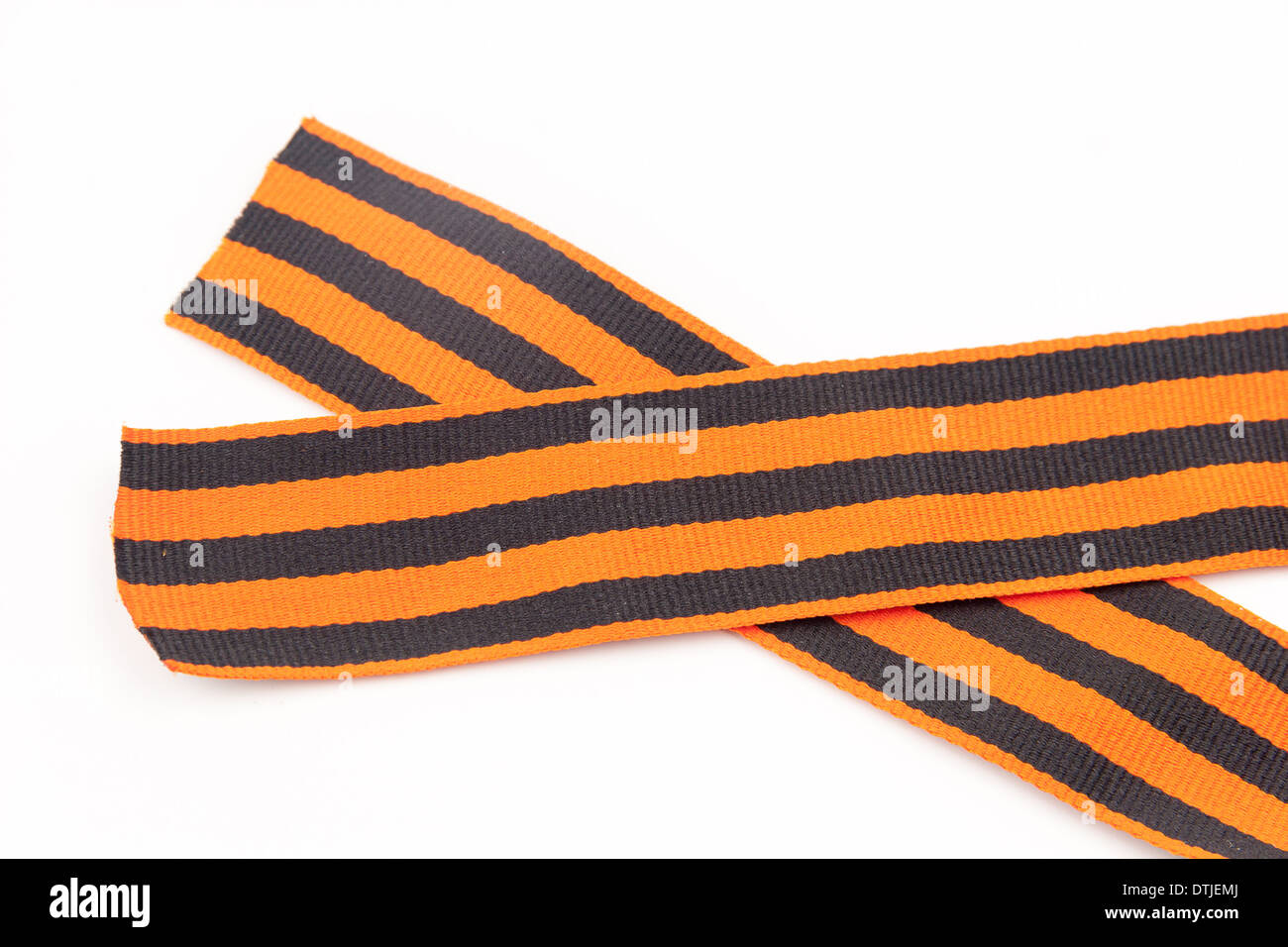 Saint George Riband Ribbon of Saint George isolated on white Stock Photo - Alamy