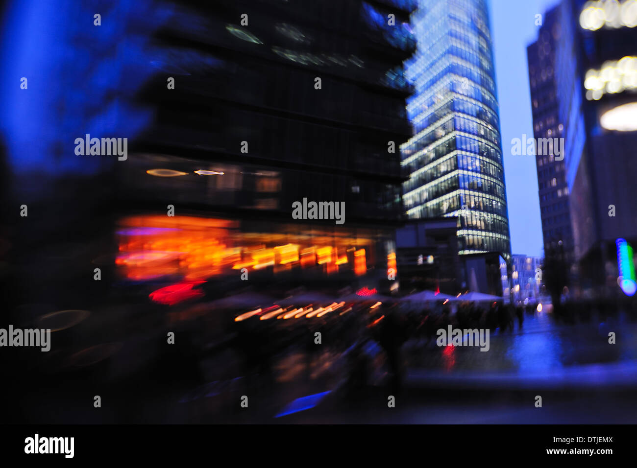 City night with cars motion blurred light in busy street Stock Photo ...