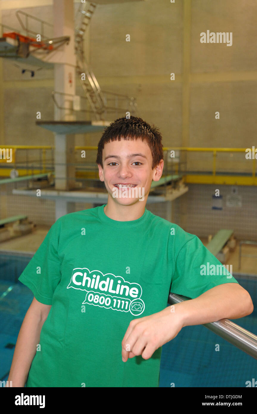 Olympic Champion Diver Tom Daley looking very young and fresh faced