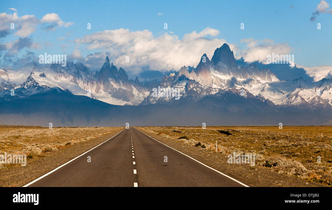 on the road to El Chalten, Argentina Stock Photo