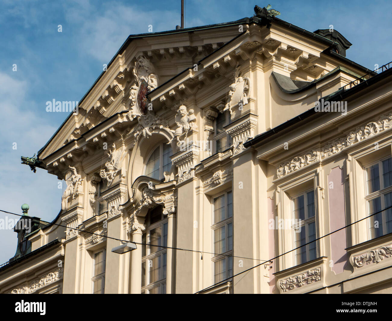 Baroque palais  "Altes Landhaus"  built 1725-1728 by Georg Anton Gumpp,  Maria-Theresien-st,  Innsbruck, Tirol, Austria Stock Photo