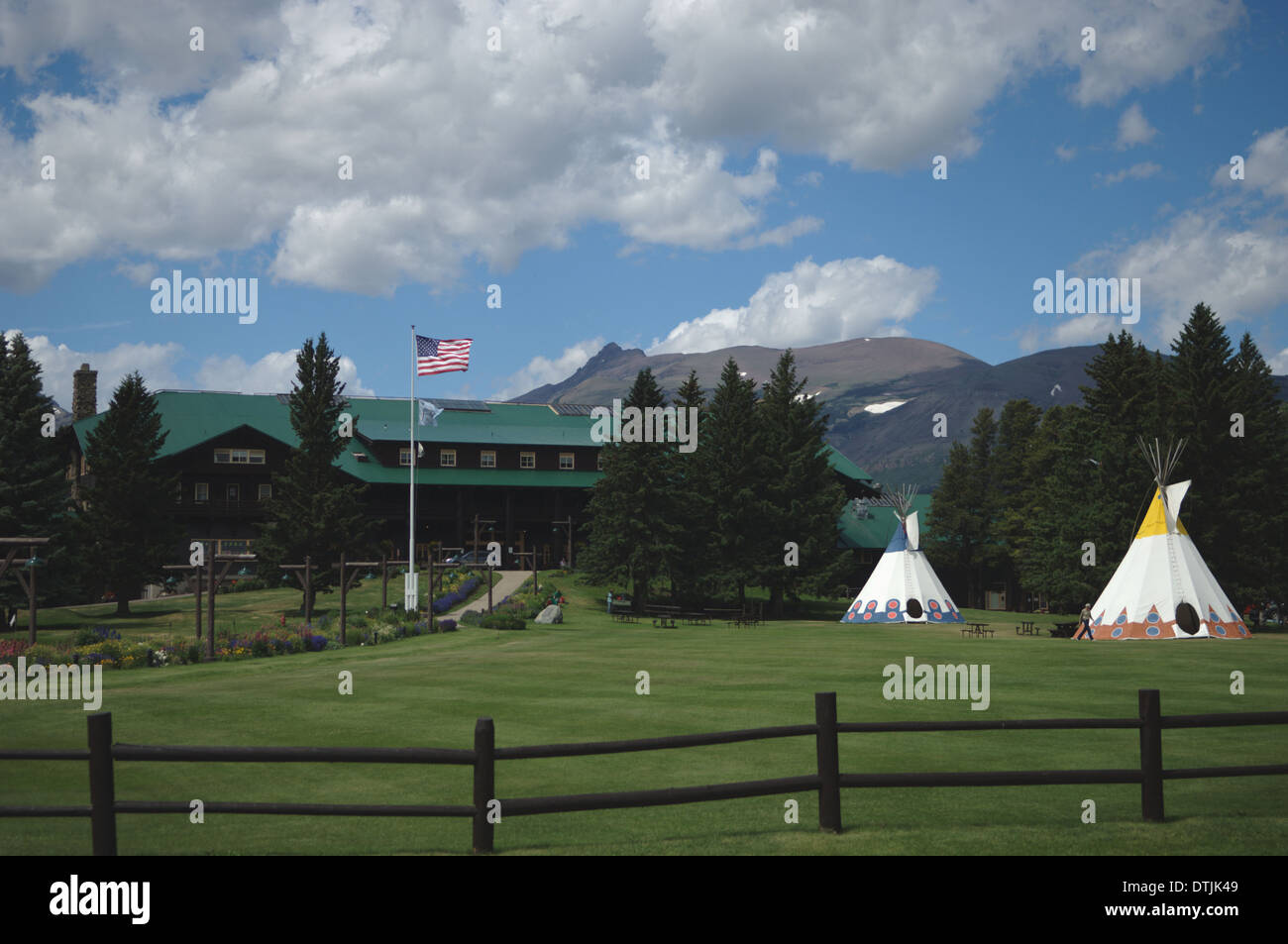 East Glacier Lodge Stock Photo Alamy