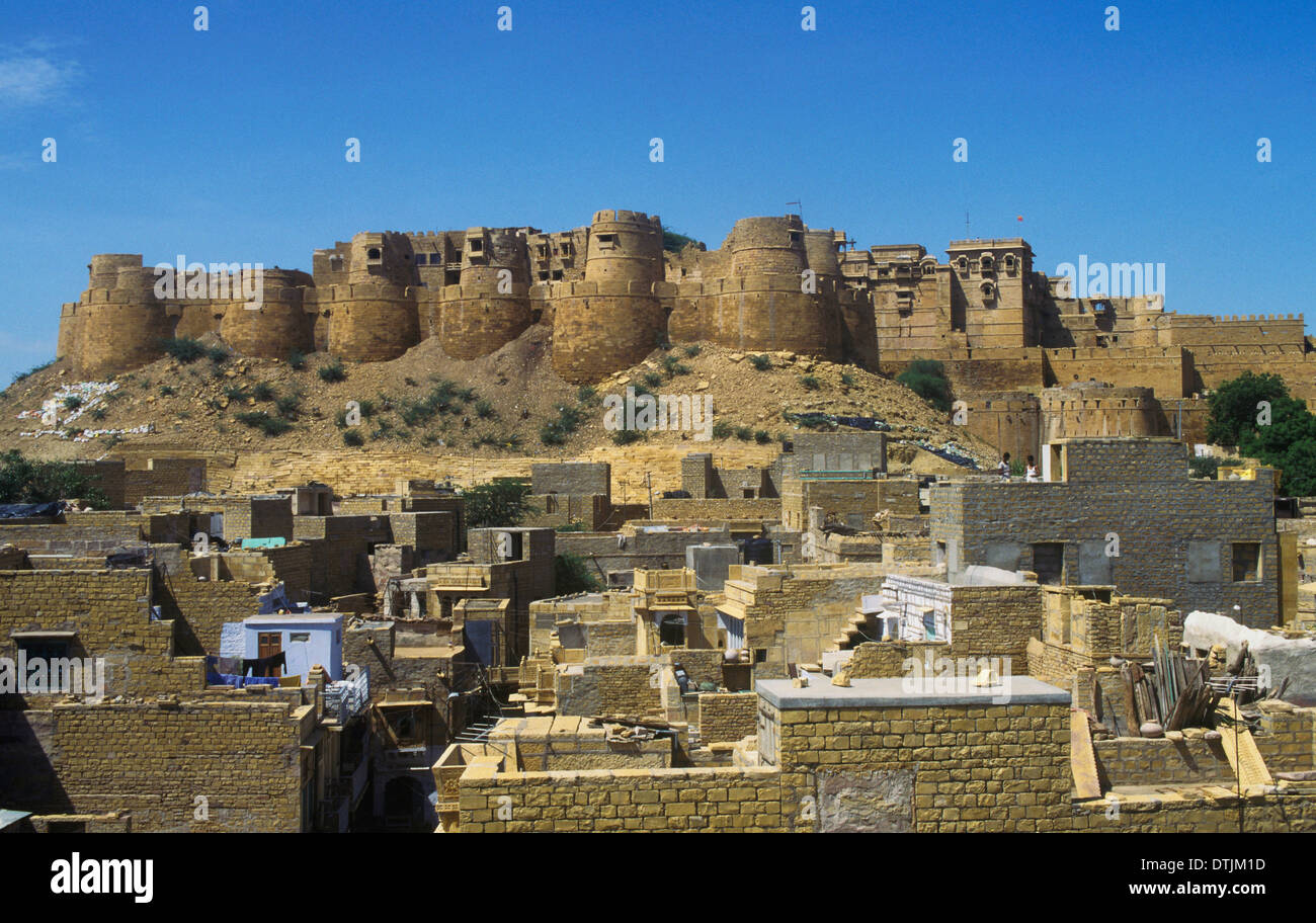 View of Jaisalmer fort, Jaisalmer, Rajasthan, India Stock Photo